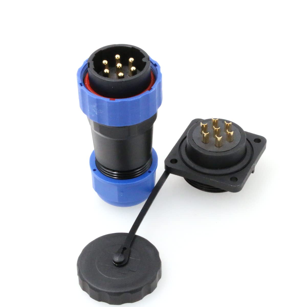 Eonvic SD28 7 Pin Waterproof Connector 25A 380V Auto Plug Socket IP68 Panel Waterproof Cable SD28 Wire Connector