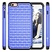 iPhone 6 Plus Case, iPhone 6 Plus Bling Case, Style4U Studded Rhinestone Crystal Bling Hybrid Armor Case Cover for iPhone 6 Plus 5.5 Inch with 1 HD Screen Protector and 1 Stylus [Ocean Blue/Black]