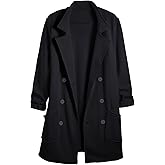 Ainangua Tipperary Trench Coat Women Double Breasted Lapel Long Coat Winter Fall Fashion Fleece Jacket