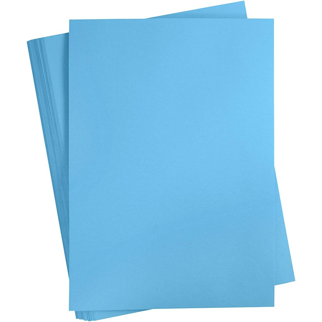 Coloured Card, A2 420x600 mm, 180 g, clear blue, 100sheets
