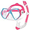 Seago Kids Snorkel Set for Age 6-14 Anti-Fog Scuba Diving Swimming Mask and Dry Top Snorkel for Boys Girls Teens