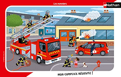 Nathan 86138 86138 - Puzzle per bambini, cornice 15 pezzi, motivo: vigili del fuoco, ragazza o ragazzo dai 3 anni, puzzle di alta qualità, cartone spesso e resistente, per tutti i giorni e il lavoro