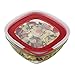 Rubbermaid Easy Find Lids Glass Food Storage Container, 8 Cup, Racer Red ,Clear