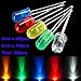 Haitronic 300pcs 3mm, 5mm led assorted colorful(5 color) LED KIT for Prototyping/breadboard DIY, teaching students electric circuitry, red Yellow blue Green white Assorted LED