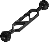 PATIKIL 6 inch Double Ball Extension Arm Aluminum Alloy Underwater Strobe Video view 5