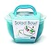 LOCK & LOCK 6 Piece Nesting Color Salad Bowl Set with Handle, Blue/Green/Red