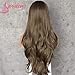 Sapphirewigs Black Ombre Brown Heat Resistant Hair Natural Wave Type Hand Tied Perruque Synthetic Lace Front Wig For Wedding Party
