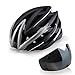 Base Camp Firewall Road Bike Helmet with Detachable Magnetic Visor Shield Goggles