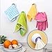 LOVOUS Self-Adhesive Back Pad Cloth Tea Towel Holders Rubber Push-in Wall Mounted Towel Rack Click Towel Holder for Kitchen or Bathroom Accessory-8 Pack
