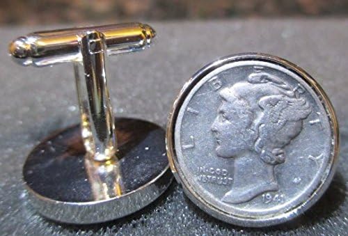 90% Silver Mercury Head Dimes Cufflinks