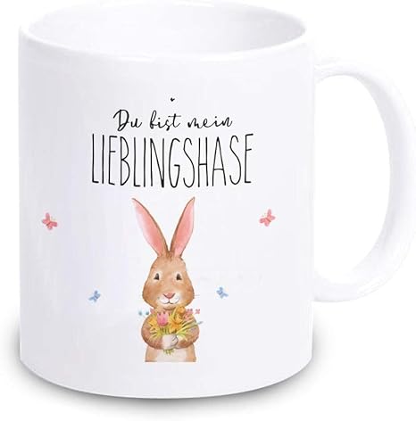4you Design Tasse Du Bist Mein Lieblingshase Ostertasse Geschenk Idee Ostern Spruch Liebe Oster Hase Freundin Freund Amazon De Kuche Haushalt