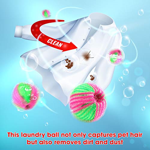 Nado Care Pet Hair Remover for Laundry - Reusable Hair Dryer Ball - Pet Washing Ball for Laundry - Magic Ball Hair Remover - Pack of 12