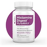 Omne Diem Histamine Digest PureMAX with DAO - Diamine oxidase, 60 Capsules | 40,000 HDU supplement for food related histamine intolerance. Neutralize dietary histamine with DAO before meals