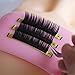 2PCS Silicone Eyelash Holder Pad for Eyelash Extensions, 4.3'' x 2.2'' Lash Stands Forehead Glue Pallet (Pink)