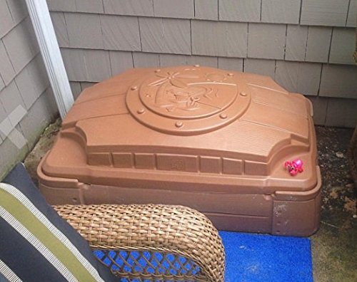 image for ATS Sandbox with Lid Toys for Kids Outdoor Sandbox Large Plastic Sandb