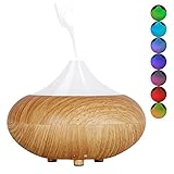 Wingco Cool Mist Air Humidifier - 7 Color LED Lights Changing, 140ml Essential Oil Diffuser Portable Aromatherapy, Waterless Auto Shut-off for Home Office Bedroom Room