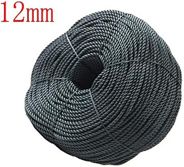 LIINAWSH Rope 12mm Twisted Polypropylene Pool Rope - Light Utility Cord - Security Line Pool Access - Blue and White - 10m (33 Feet) / 50m (164 Feet) / 100m (328 Feet)