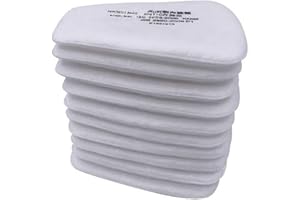 HUWEIJIA 5N11 5P71 Particulate Replacement Filter Cotton for 3m 6000/6200/7502/6800/7501/FF402 Half Full Face Gas Respirator,Anti Particles Replaced of Formaldehyde Spray Paint Chemical Mask White