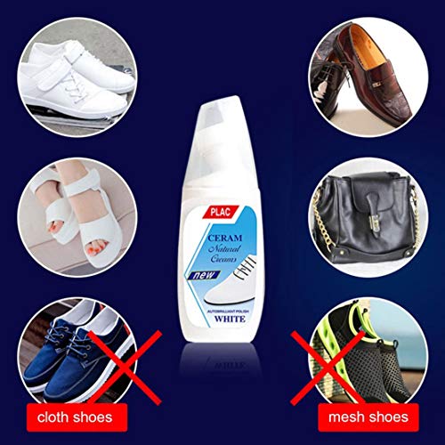 Monllack 100ML Portable Size Magic Refreshed White Shoe Cleaner Cream Professional Shoes Clean Decontamination Supplies Tools