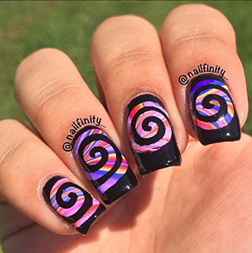 Easy Cyclones Nail Vinyls By Twinkled T - 1 Sheet of 50 (2 in Each Circle)