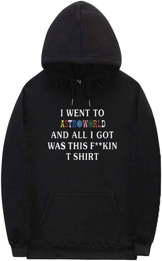 YuanDian Mens Womens Astroworld Wish You were Here Hoodies Autumn Winter Sports Casual Long Sleeve Pullover Top Warm Plus Velvet Lining Hooded Sweatshirts Sweater Jumper Black 3# XL