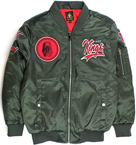 Last King Men's MA-1 Flight Jacket Military Green (X-Large)