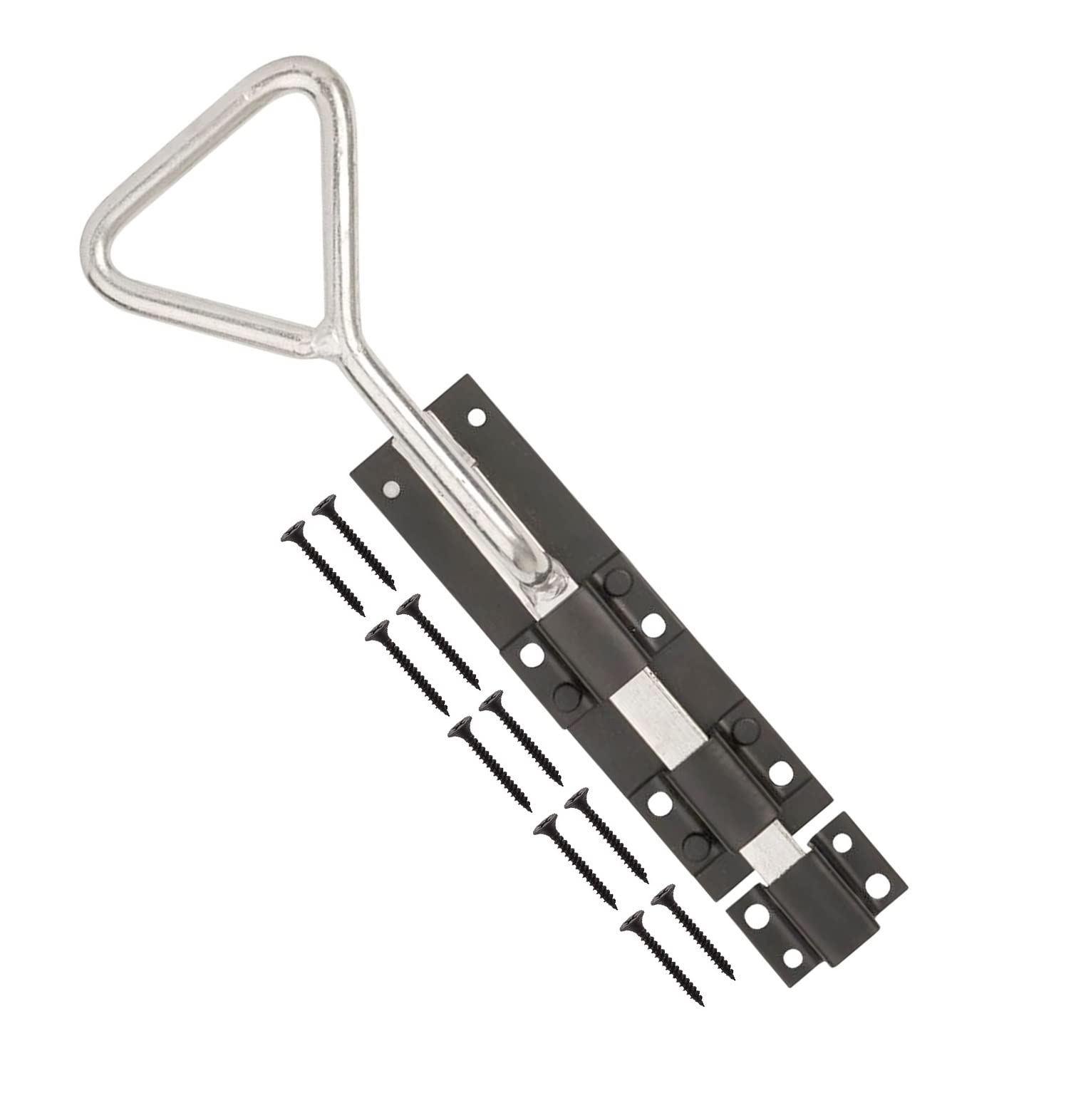 TERF® Heavy Duty Bow Handle Bolt 300mm (12 inch) Including Fixing Screw Bow Handle Drop Down Bolts Use for Garage Door Garden Gate Lock Shed - Pack of 1