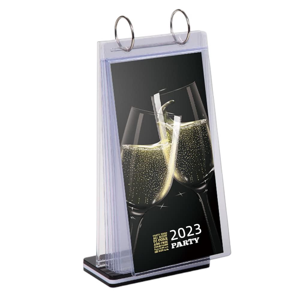 Acrylic Sign Holder,Table Card Multi-Page Flip Display 6 Pages-12 Sides,T Shape Double-Sided Desktop Display Holder,Perfect for Restaurants,Wedding,Office,Store,Promotions (Vertical-8.25x11.75")