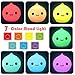Kids Night Light EMAMAK 3 Modes USB Rechargeable Silicone Night Lamp with 7-Color Mood Light Sensitive Tap Control for Baby Kids Adults