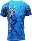 Konflic Men's Cotton Graphic Muscle T-Shirt S Teal