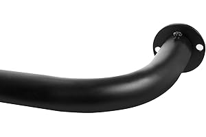 TiMi Wrap Around Window Curtain Rod Room Darking 1 Inch Adjustable Single Curtain Rods Classic, 48 to 84 Inch telescoping Dra