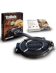 Tortillada â€“ Premium Cast Iron Tortilla Press with Recipes (10 Inch) / Biggest Tortilla Press in the Market