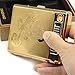 Gold Metal Cigarette Case with Electronic Lighter USB Rechargeable Hold 20 pieces Cigarettes