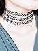 Mudder 6 Pieces Tattoo Choker Necklace Stretch Gothic Tattoo Henna Elastic Choker Necklace Set(Black)