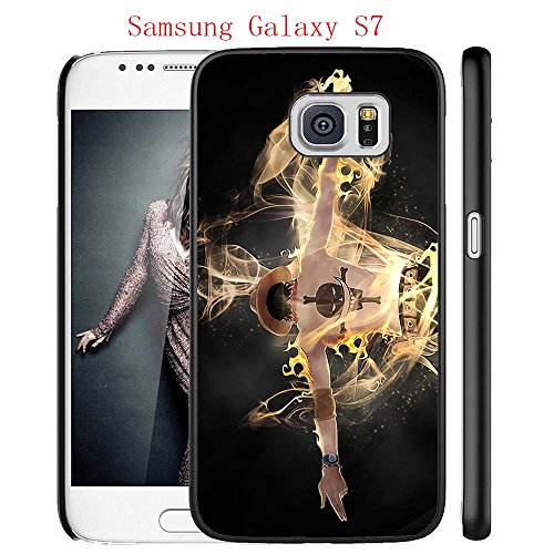 Samsung Galaxy S7 Case, Anime One Piece 24 Drop Protection Never Fade Anti Slip Scratchproof Black Hard Plastic Case