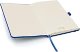 Notes London Eco A5 Notebook with Lined Pages, Pen Loop, Pocket, Blue view 2