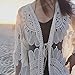 Avidqueen Women's Sexy Lace Crochet Swimsuit Bikini Cover Up Beach Dress (White)