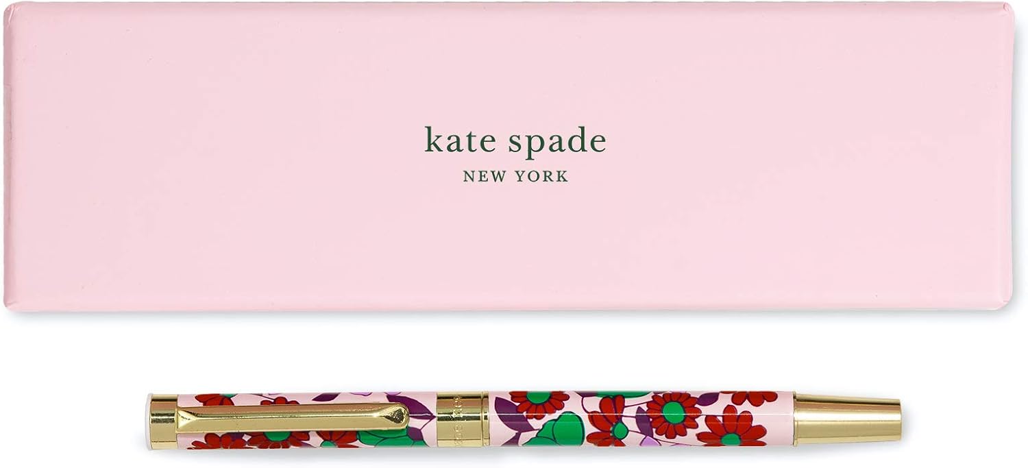 Kate Spade New York Black Ink Ballpoint Pen with Reusable Gift Box