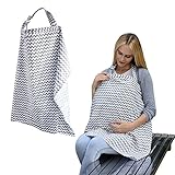 Accmor Multi-use Baby Nursing Cover for Breastfeeding, Unisex Organic Cotton Feeding Scarf (FBA)