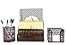 BLU MONACO Bronze Desk Organizer for Women or Men - 3 Piece Desk Accessories Set - Letter-Mail Organizer, Sticky Note Holder, Pen Cup - Bronze Trellis Pattern