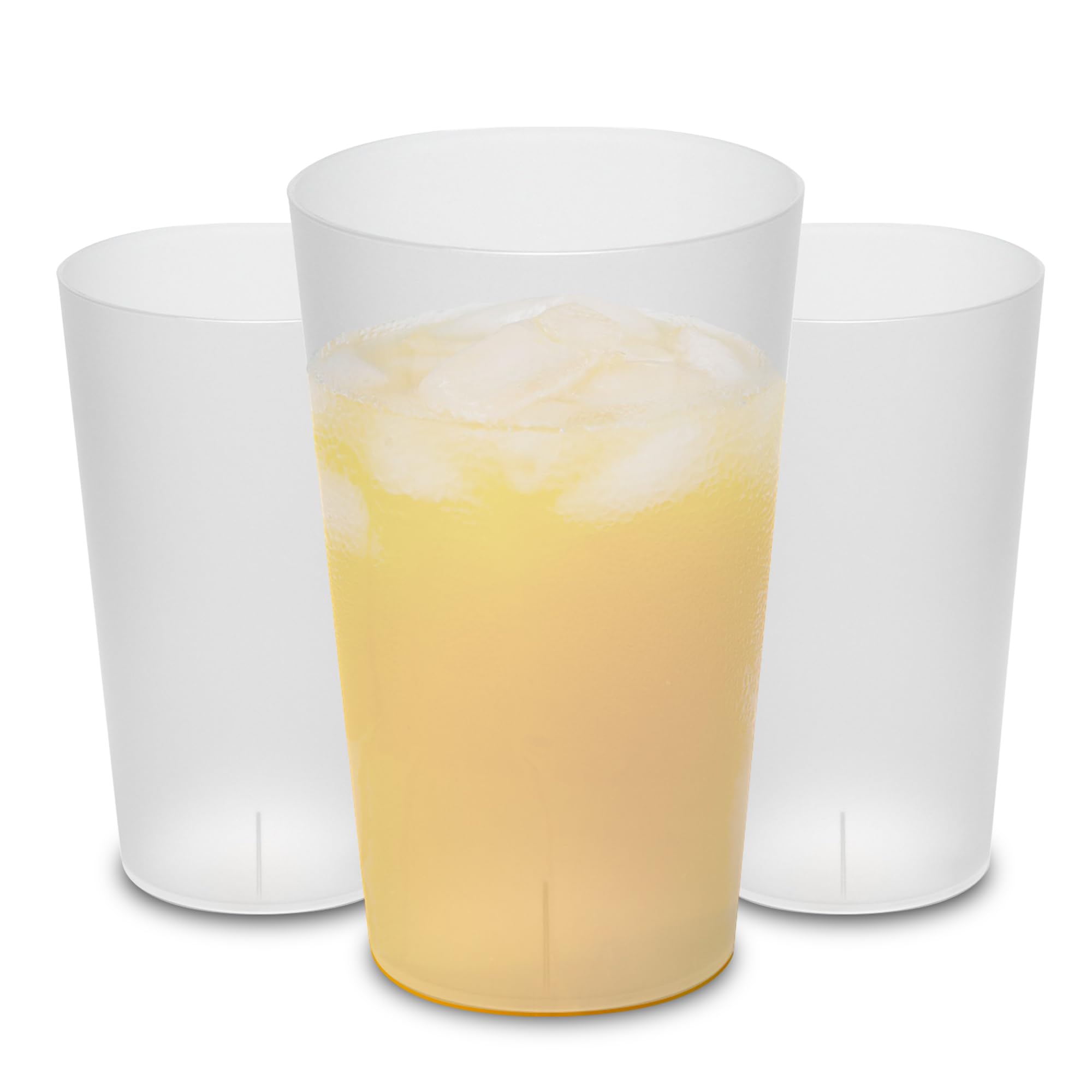 CUPTASTIC 12oz 40 Pack Shatterproof Reusable Frosted Plastic Cups - BPA-Free Stackable Party Cups for Adults - Eco-Friendly Glasses for Events, Camping & Everyday Use