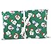 Snowmen on Green Reusable Fabric Gift Bag for Christmas (Large 20 Inches Wide by 27 Inches High)