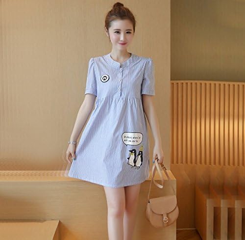 Amazon Co Jp ツバメ 屋 春夏 マタニティ ワンピース チュニック トップス 外出着 妊婦服 ワンピース 2xl ブル 服 ファッション小物