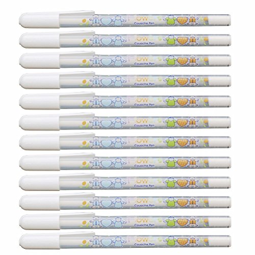 Dyvicl white gel pens - 12-piece fine point gel ink pen set for d…