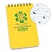 Rite in the Rain Weatherproof EMS Notebook, 3" x 5", Yellow Cover, Vital Stats Pages (No. 112) primary