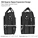 Briefcase for 17 Inch Laptop, Business Travel Bag, Expandable Large Hybrid Shoulder Bag, Water Resisatant Business Messenger Briefcases for Men - Black