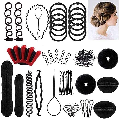 Hair Styling Set, Fashion Hair Design Styling Tools Accessories DIY Hair Accessories Hair Modelling Tool Kit Hairdress Kit Set Magic Simple Fast Spiral Hair Braid Hair