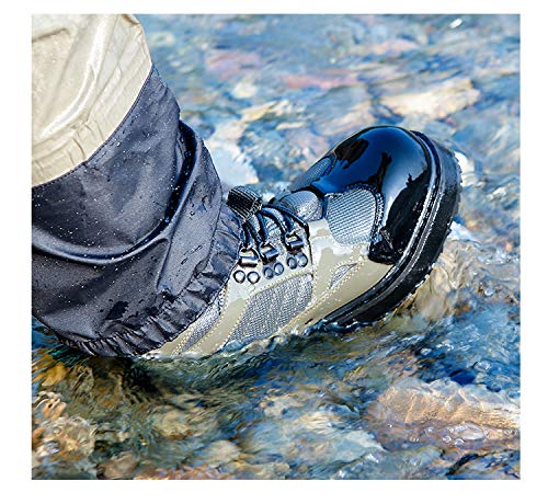 NEYGU Men&Women Breathable Quick-Dry Wading Shoes for Fishing and Hunting with Rubber Sole, Used for Neoprene Stocking Foot Wader (11) - Thumbnail 7