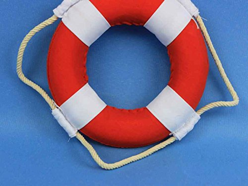 Vibrant-Red-Decorative-Lifering-With-White-Bands-6-Life-Preserver-Decoration Vibrant-Red-Decorative-Lifering-With-White-Bands-6-Life-Preserver-Decoration