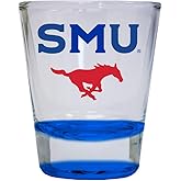 R and R Imports Southern Methodist University 2 ounce Color Shot Glasses Blue Officially Licensed Collegiate Product
